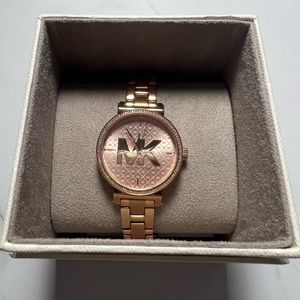 Gold Rose MK watch for women